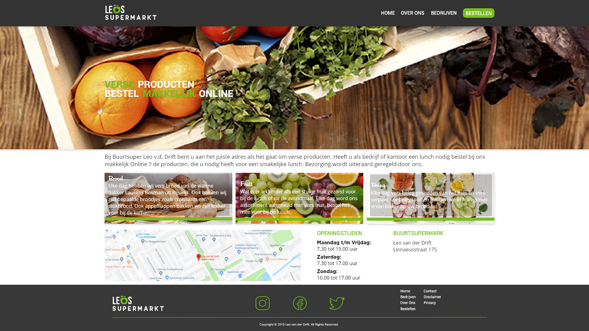 buurtsupermarkt leo v.d drift website big screen