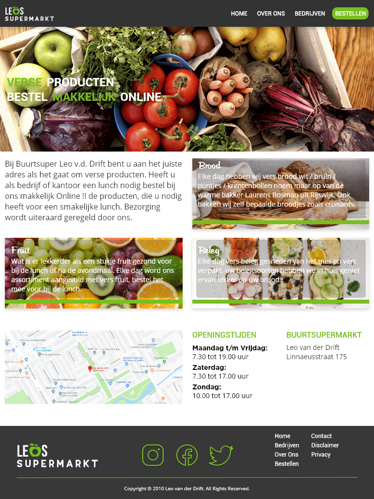 buurtsupermarkt leo v.d drift website tablet