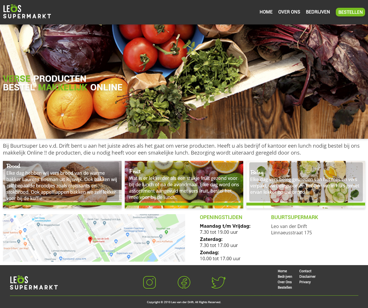 buurtsupermarkt leo v.d drift website small screen