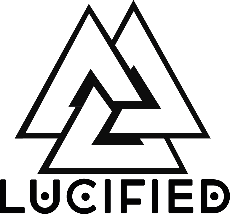 clothing brand logo triangle lucifer lucified white